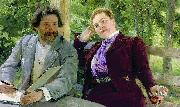 Ilya Yefimovich Repin Self portrait with Natalia Borisovna Nordman-Severova. USA oil painting artist